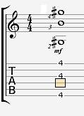 Moveable Chord on 4th Fret